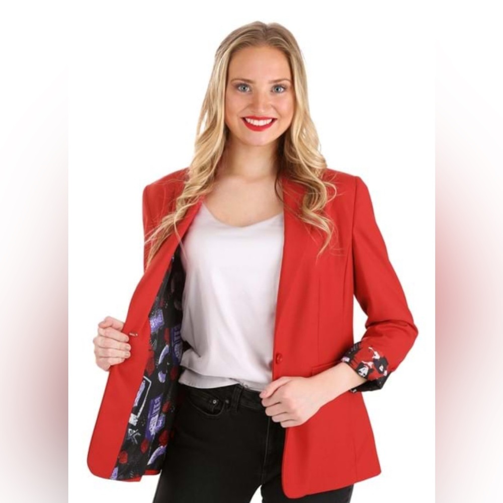 NWT Beetlejuice Red Lydia Blazer for Women